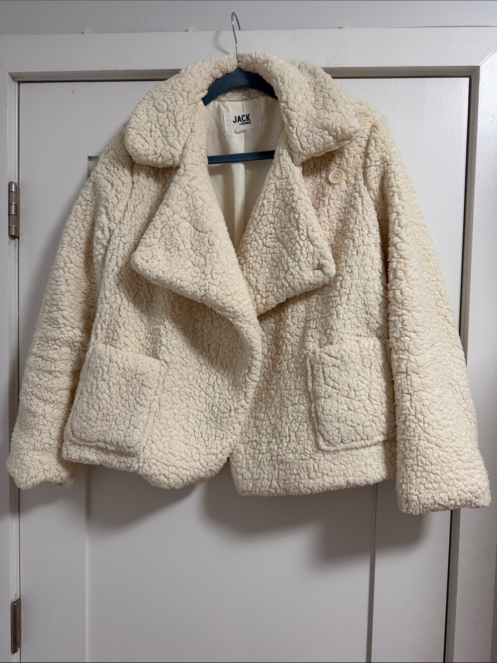 Jack by BB Dakota Cream Teddy Sherpa Jacket